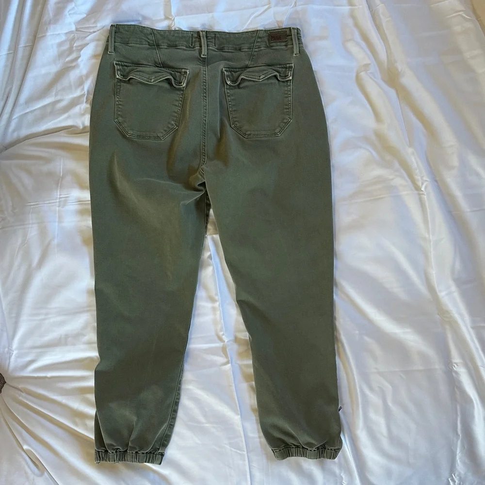 PAIGE Sage Green Casual Joggers - Picture 2 of 6